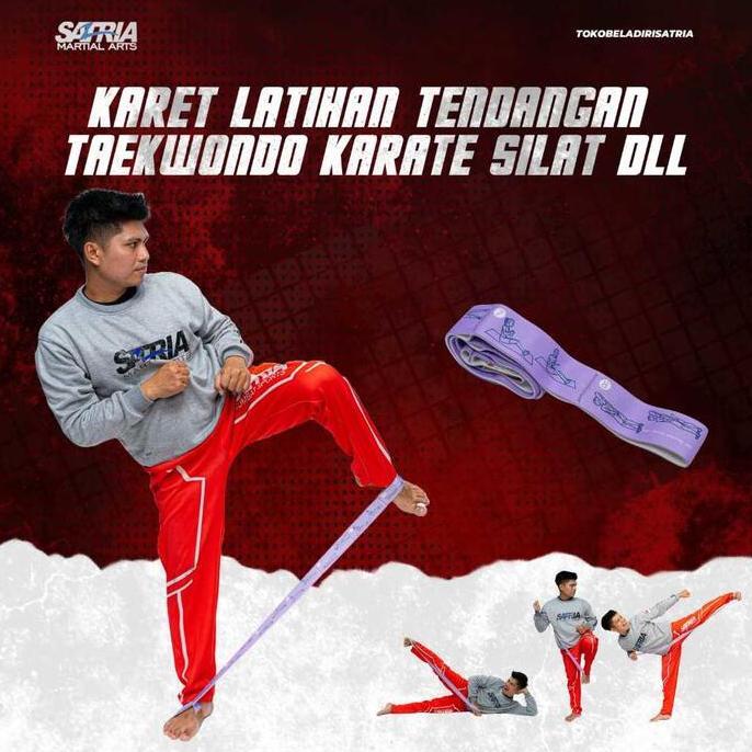 Karet Latihan Poomsae /Karet Elastis Taekwondo Karate Silat Satria Kaki Olahraga