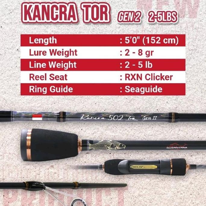 Relix Nusantara Joran Kancra Tor Gen 2 | 2Lbs & 5Lbs Relix Nusantara Joran Ul