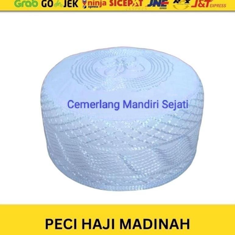 PREMIUM PECI HAJI MADINAH PUTIH HITAM UKURAN 5-9 (CMS)
