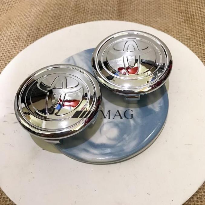 DS232 - Dop Roda Velg Toyota Emblem 57MM Yaris Altis Vios Dop Roda Logo Toyota