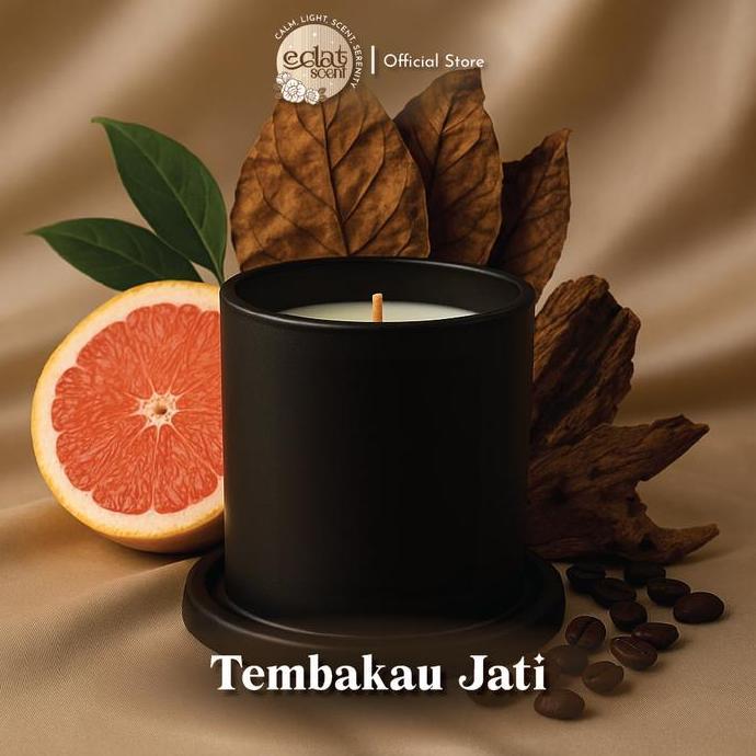 Slowby- Eclat Candles Fresh Floral Woody Aromatherapy Candle Lilin Aromaterapi Estetik Cup Kaca Besa