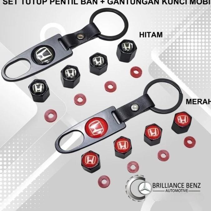 DB168 >> TUTUP PENTIL BAN + GANTUNGAN KUNCI MOBIL MOTOR HONDA PENUTUP PENTIL