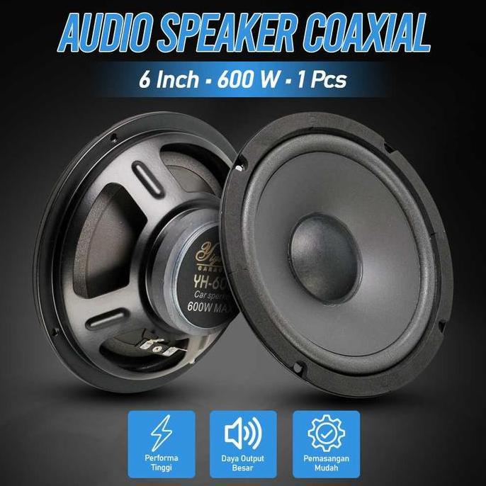 DR262 - Audio Speaker Coaxial Mobil 6 Inch 600 Watt 1 Pcs Car