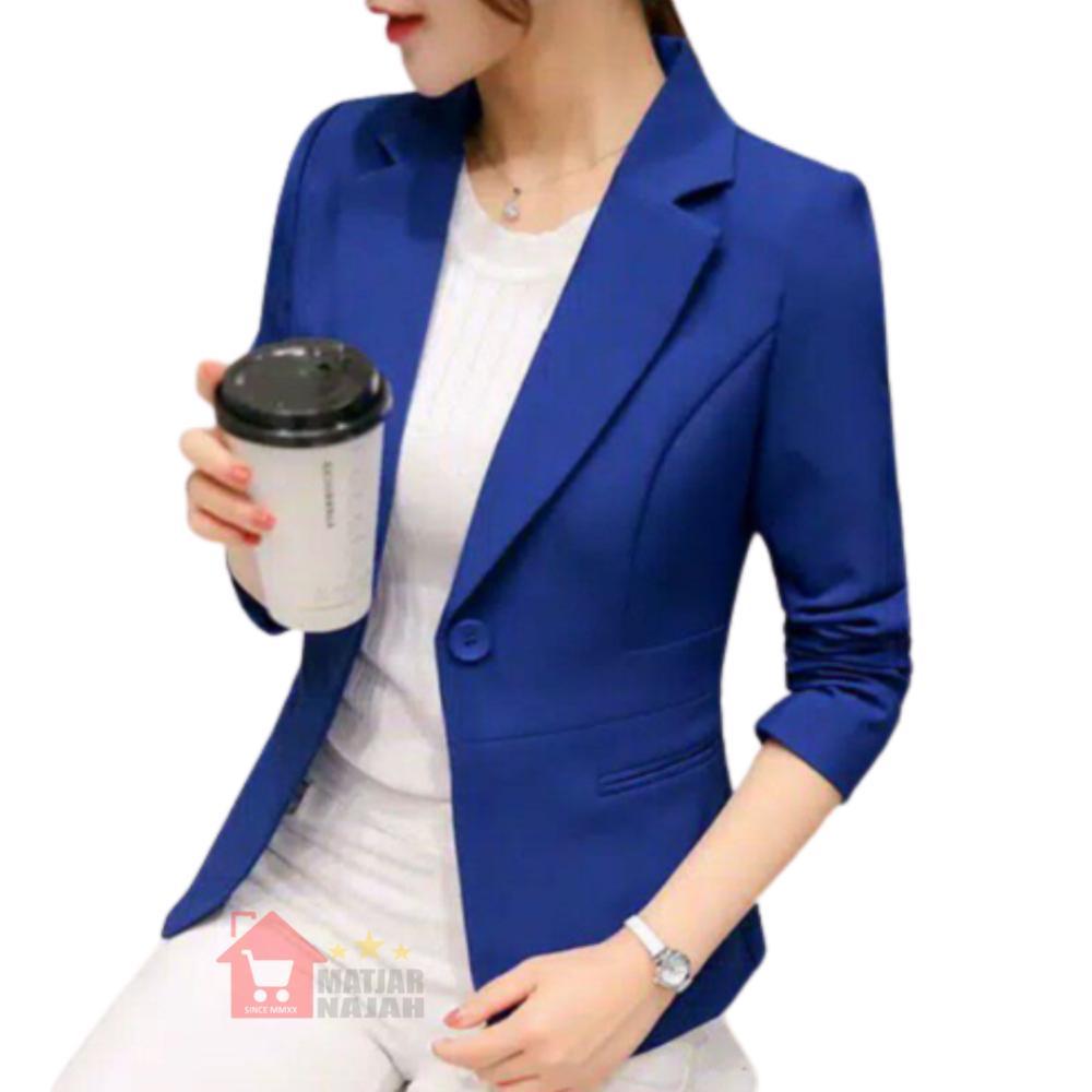 PROMO Blazer Wanita Putih - Jas Wanita - Jas Formal Wanita - Jas Kantor - Blazer Outer Wanita - Blaz
