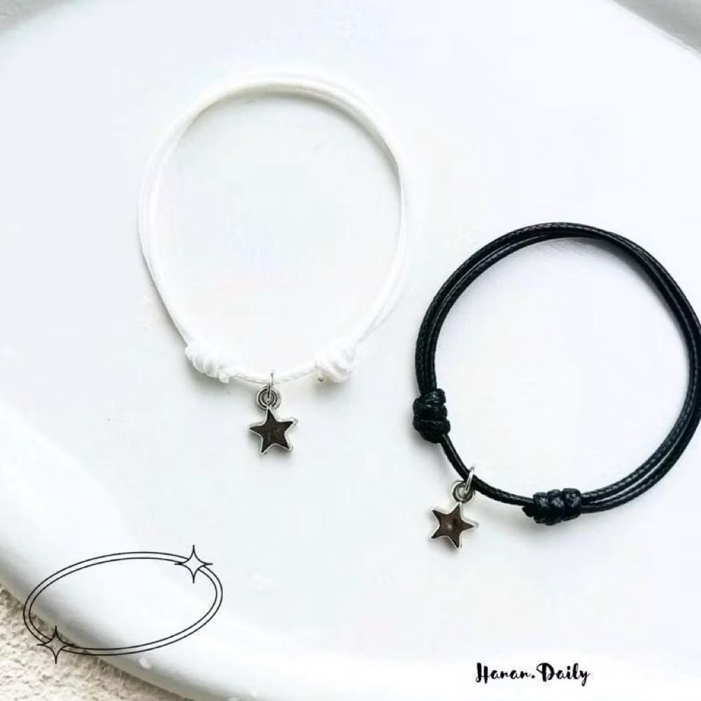 Garansi (Cod) 1 Pcs Gelang Couple Tali Bintang Korean Style