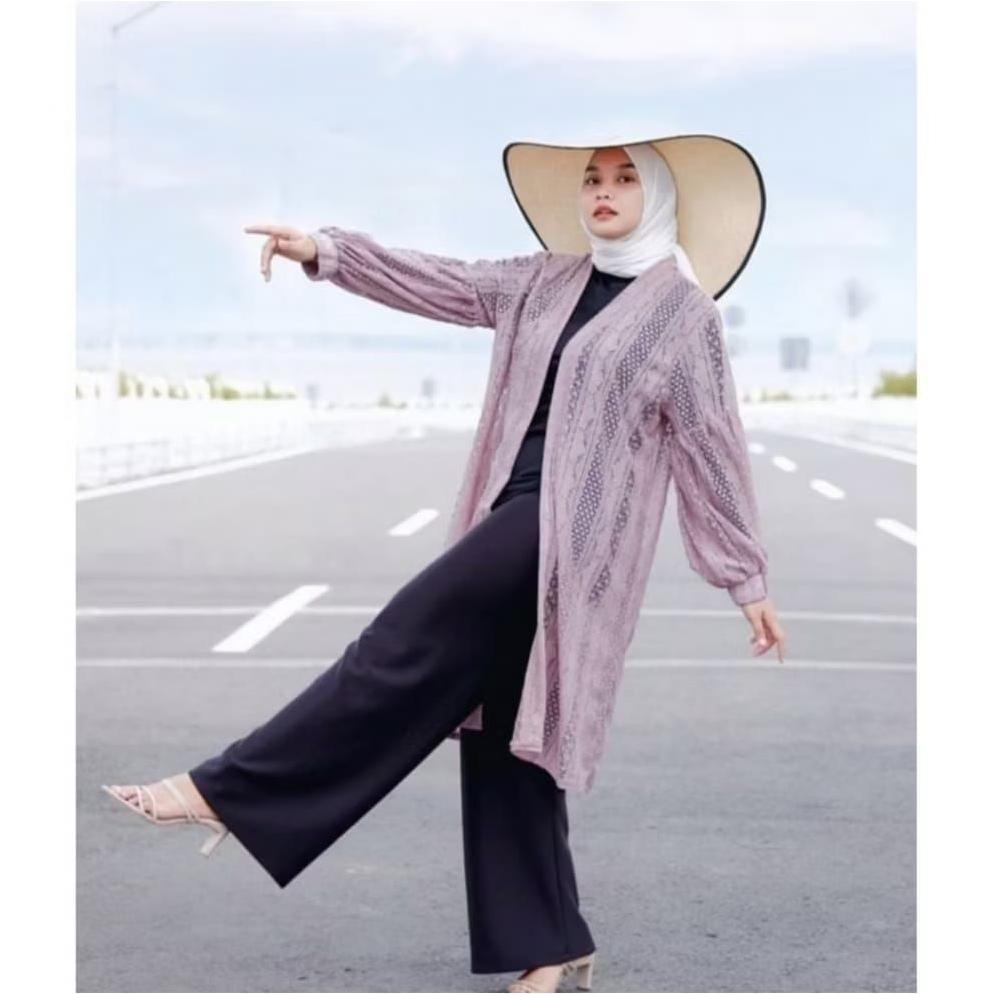 NEW PRODUCT Kardigan Brukat Termurah/ Cardigan Brukat panjang /Cardigan Brocade /outer burkat panjan