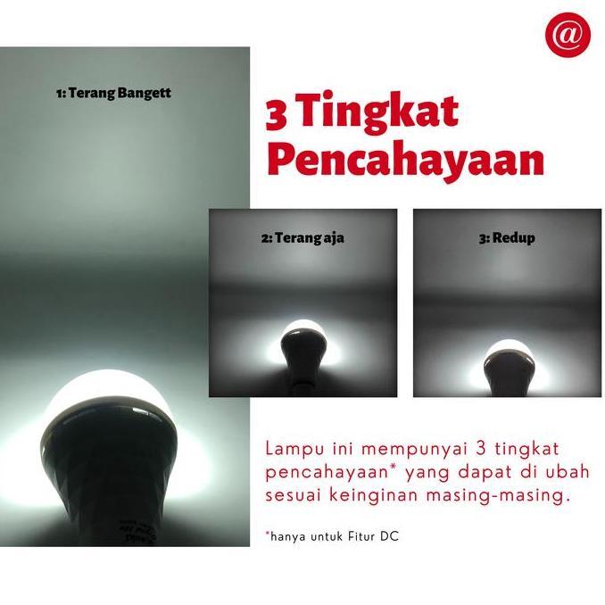 Lightwoll- Aoki Lampu Bohlam Led Ac/Dc New Crystal Darurat Emergency Lamp Baterai Downlight Gantung 