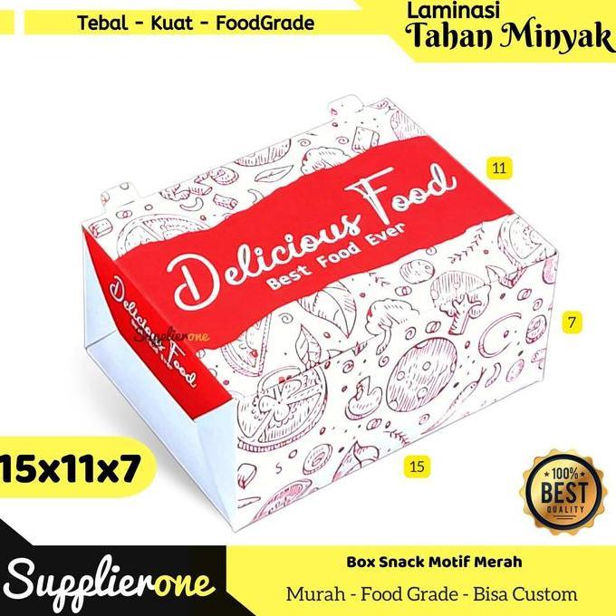 Barunih- Dus Snack Motif 15X11X7 Isi 50/ Dus Kue / Dus Cemilan / Box Kemasan Snack