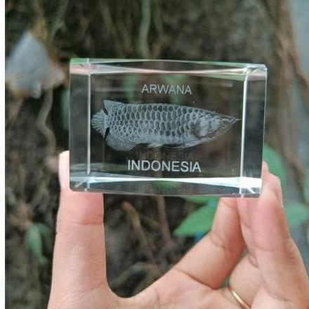 juprisyahpu - souvenir pajangan kristal ikan arwana oleh oleh indonesia