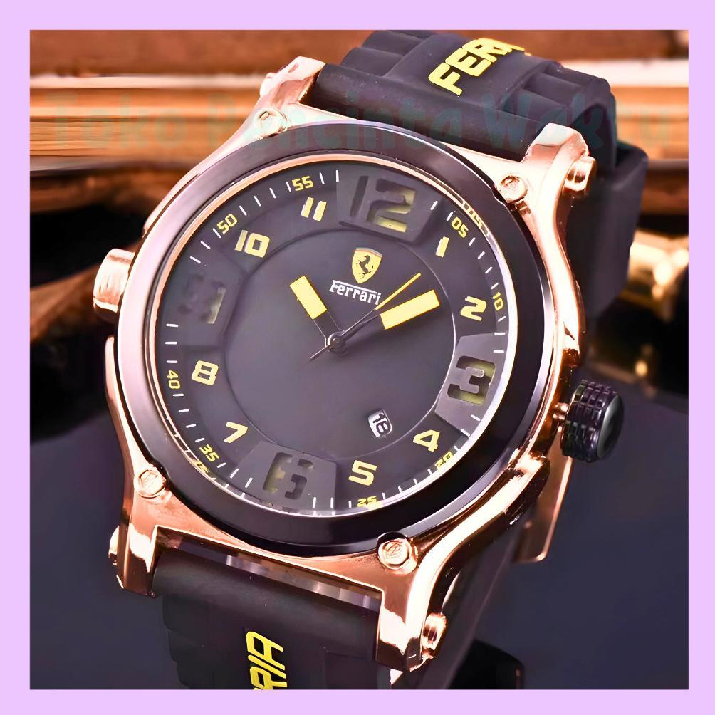 GARANSI FASHION SPORTY JAM TANGAN PRIA JM23 SCUDERIA, DESAIN KEREN DAN TAHAN AIR