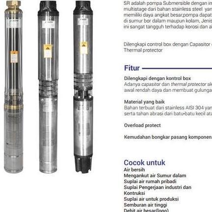 """] INOTO 4SRM 2006 2hp kabel pendek pompa air submersible