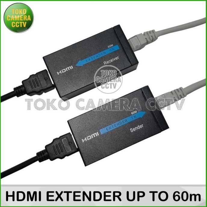Hdmi Extender Sambungan Hdmi Conveter Hdmi To Lan Cat5E Cat6 60M