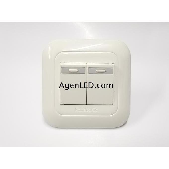 Panelfiks- Saklar Seri / Saklar Double Wide Series Putih Panasonic