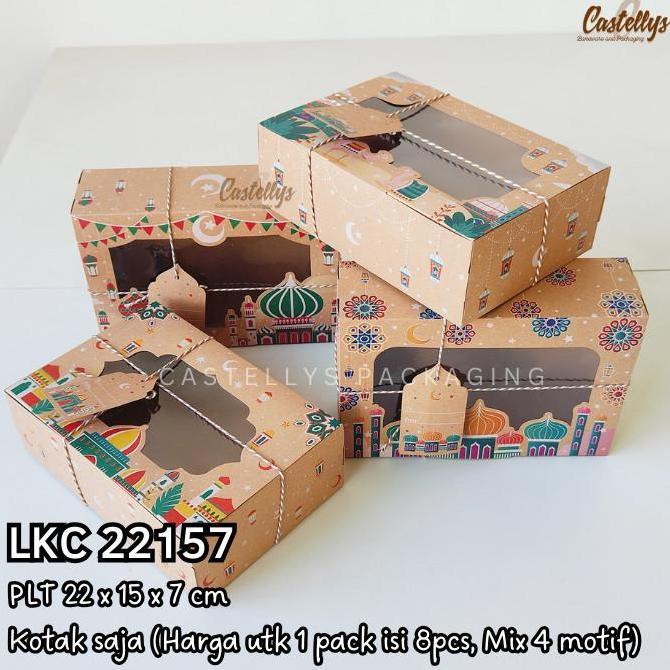] [8pcs] Kotak Lebaran LKC22157 Kue Kering Lapis Nastar Hampers Lebaran