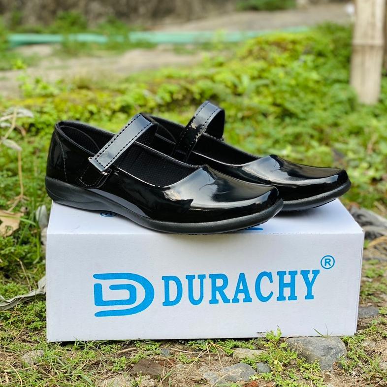 promo sepatu pantofel wanita hitam glosshy / hitam kilap sepatu pantofel wanita hak 3cm sepatu kanto