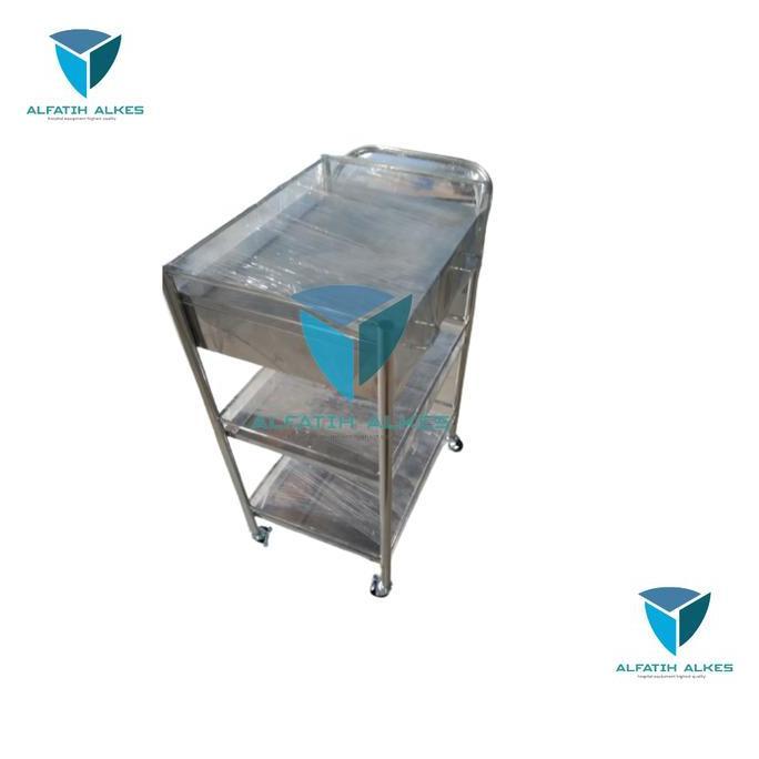 Trolley Instrument 3 rack laci stainless