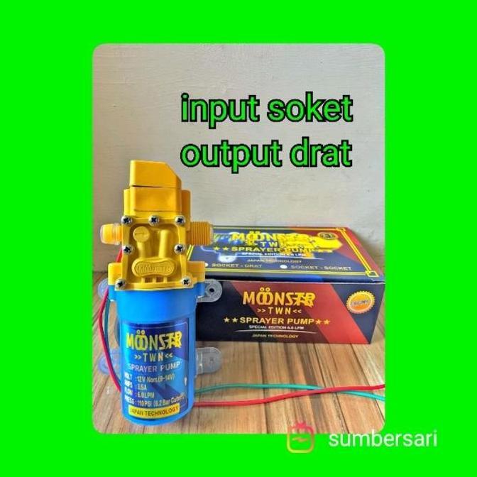 pompa air 12 volt 110 PSI 6 LPM output DRAT MONSTAR