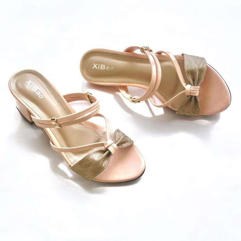 CUCI GUDANG Sandal Wanita Heels Hak Tahu Pita 5 CM Modis Elegant Terbaru