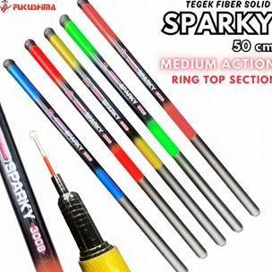 Joran Tegek Gabus Kaku Fiber Solid Ruas Pendek 50 cm Bendera Giant Flag Fukushima Sparky