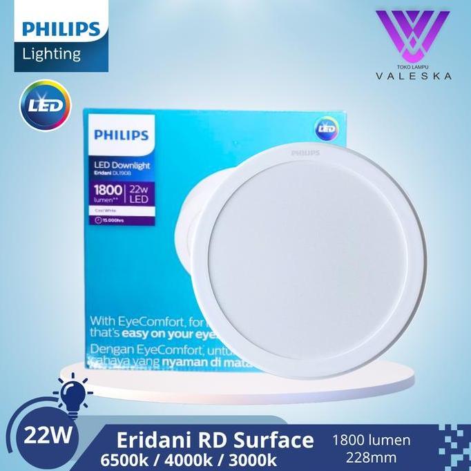 Philips Downlight Eridani RD Surface Lampu Plafon Tempel 22W 22Watt