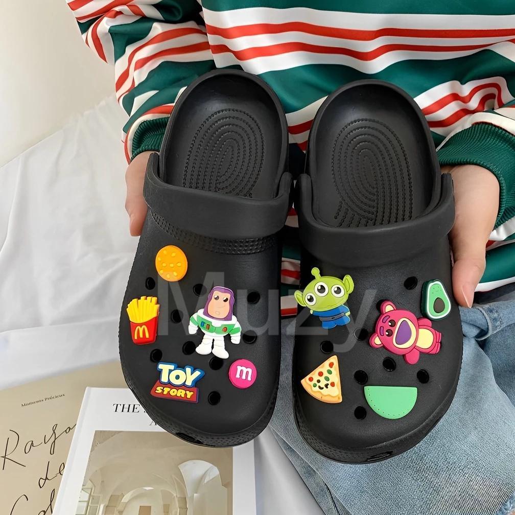 TERMURAH Muzy Sandal Lubang Sandal Wanita Sandal Rumah Sandal Tali Belakang Sandal Slop Wanita HSN10