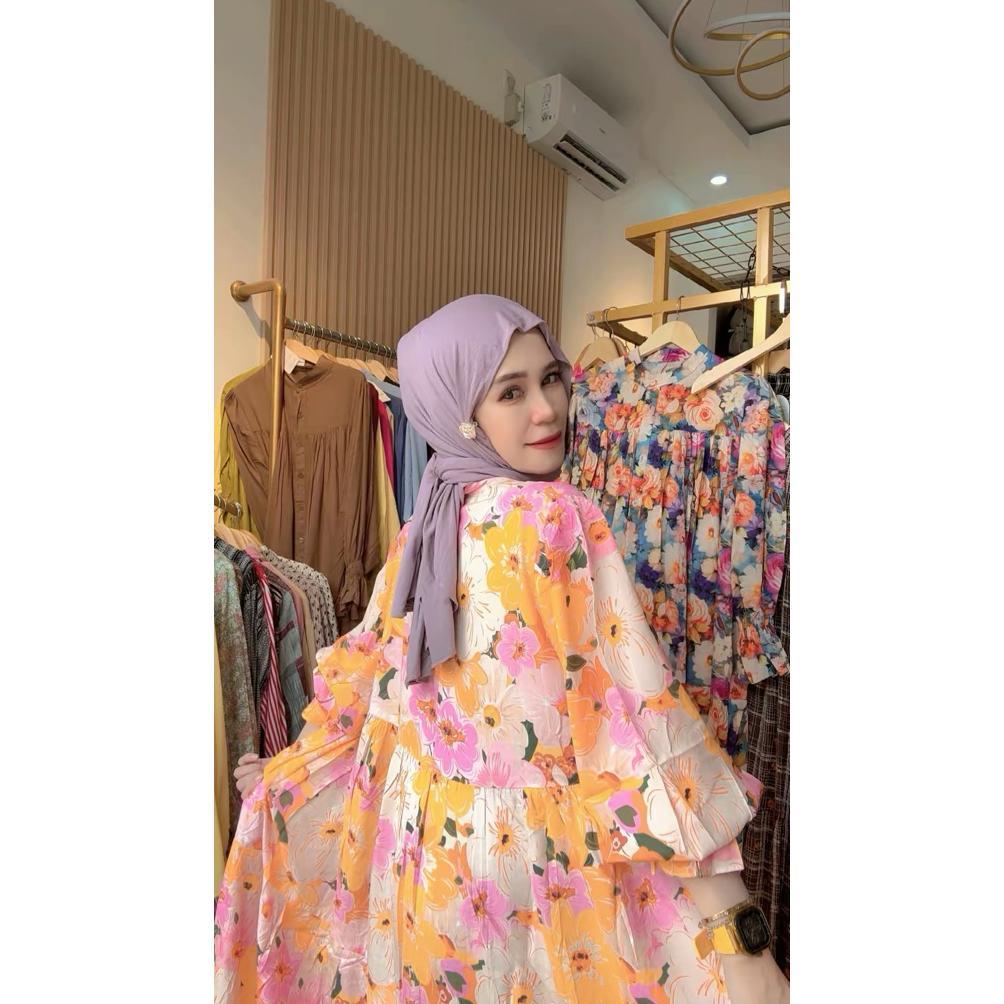 DISKON GAMIS DRES LENGAN BALON LD 120- 140 PANJANG 140 BY GALERY HAFIZHAH