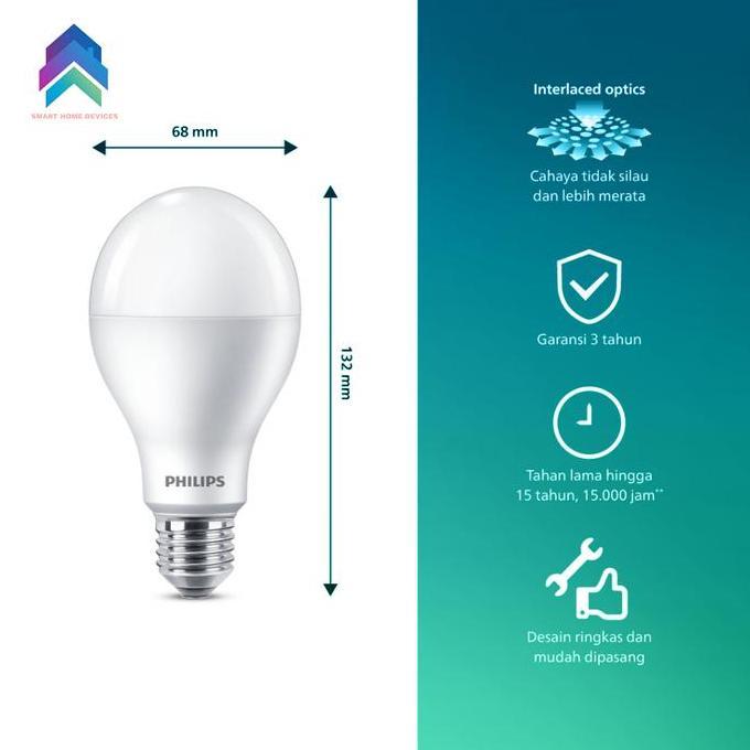 Lampu PHILIPS LED Bulb 14.5w 14.5 Watt E27 Kuning Warm White 3000K