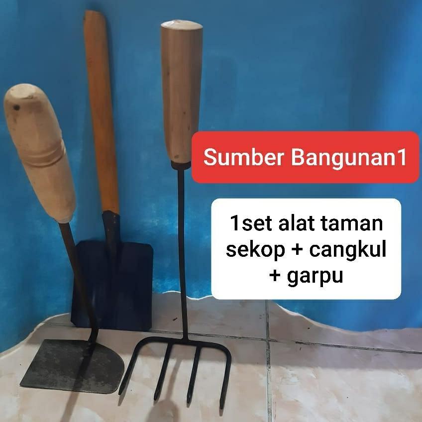Alat taman 1set cangkul sekop garpu mini kecil tanah