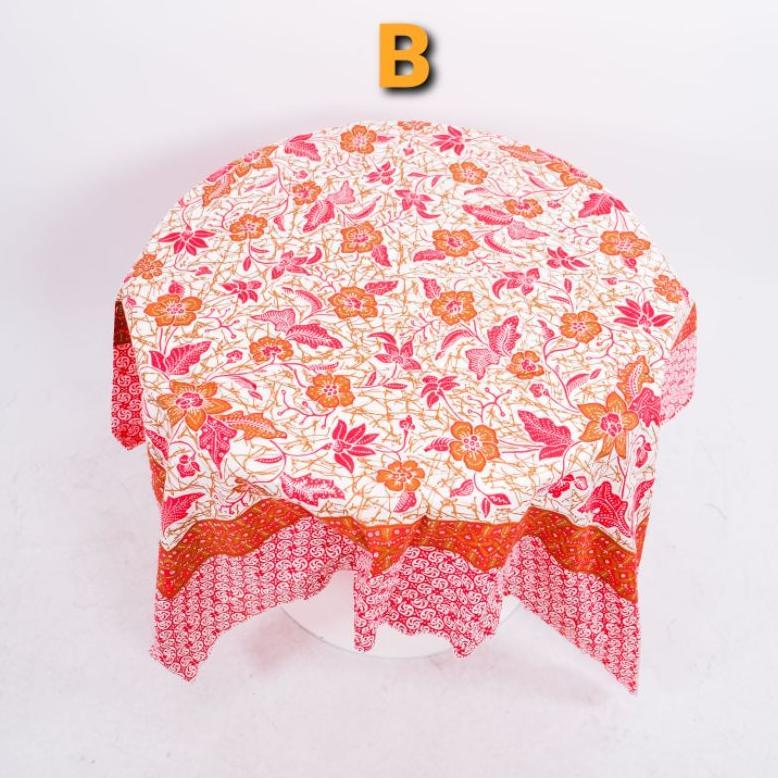 Premium Taplak Meja Tamu Guru Batik Segi Empat Motif Tulis