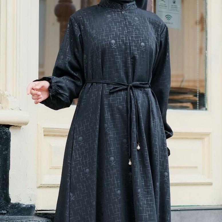 FREE ONGKIR AZMI 93 -  GAMIS ABAYA TURKI POLOS EMBOS PALM GAMIS DRESS MUSLIM LD 120