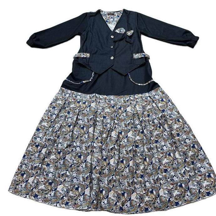 Instancodbisa- Omaira Gamis Rompi Wanita Muslimah Jumbo By Ikotata