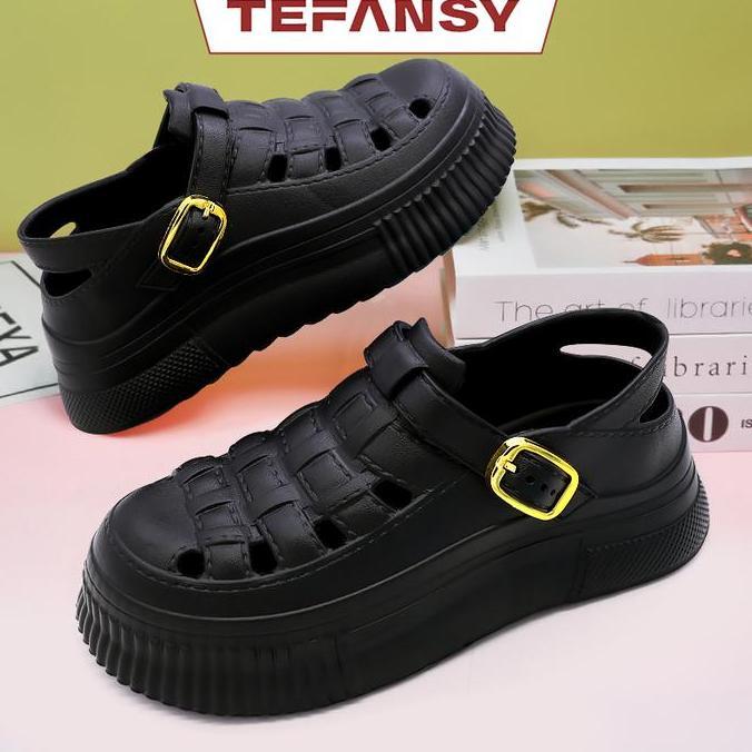 Terpopuler- Tefansy Sandal Wanita Sepatu Bertali Sepatu Eva Sandal Wanita Karet Murahmall Tumit Cewe