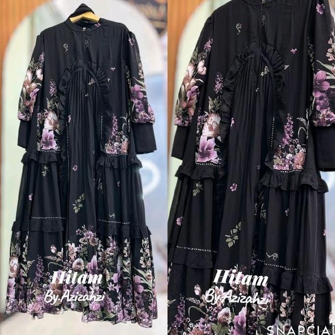 Instancodbisa- Embun Gamis Ceruty Set Hijab Segi 4 Busui