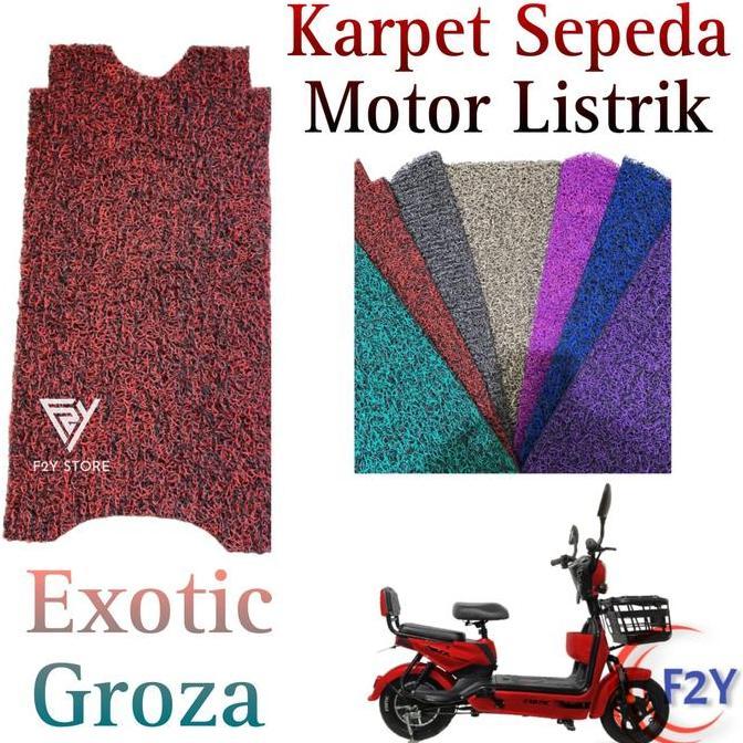 DF155 - Karpet Sepeda Motor Listrik Exotic Groza MX NX X3 X4 X5 X6 Cooltech SE Premium, Alas Kaki, P