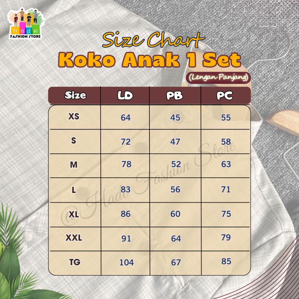 Flash Sale New Setelan Koko Anak A&J El Fattah Lengan Panjang Usia 3-13 Th Bahan Katun Touch Premium