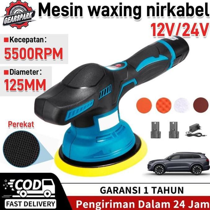 GHEATHEON alat poles mini body portable baterai 125mm /2600mAh /Mesin Poles Body Mobil 220v 700w /Al