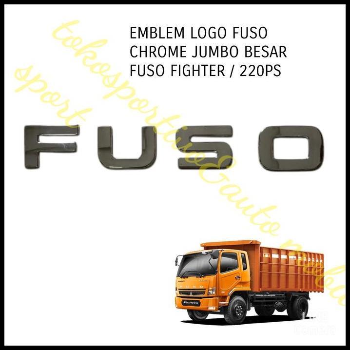 TERBARU EMBLEM LOGO LAMBANG MITSUBISHI FUSO CHROME JUMBO FIGHTER 220PS FN62 HD EURO4 