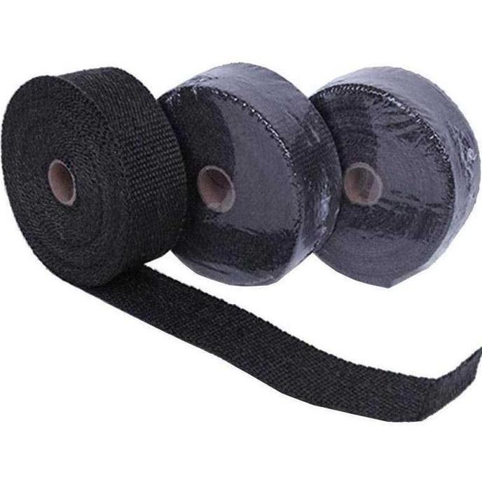 DB214 >> Peredam Panas Knalpot Motor Exhaust Wrap 50MM MP-001 Fiberglass Kain Tahan Suhu Tinggi Flek