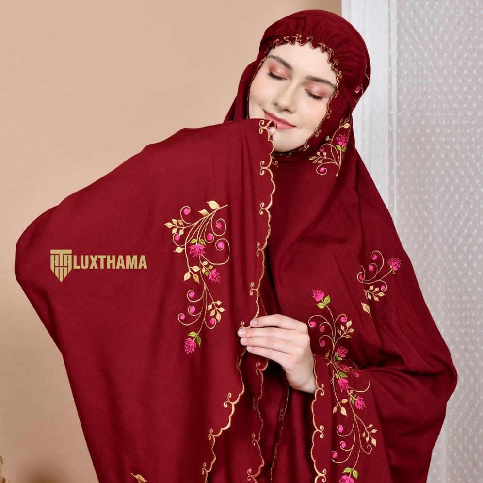 Viral  Mukena Dewasa Bordir Mewah Bunga Cantik Mukena Bordir Merak