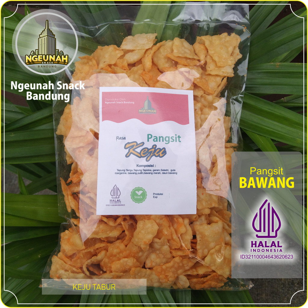 1kg Kripik Pangsit Renyah Gurih  - Rasa Keju Tabur