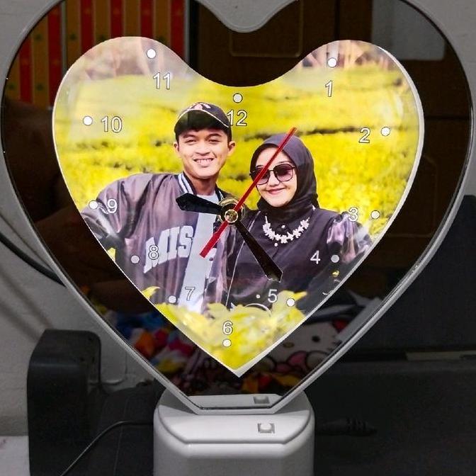 Promo magic mirror clock / cermin ajaib jam / love mirror / cermin custom / kado pacar / kado teman 