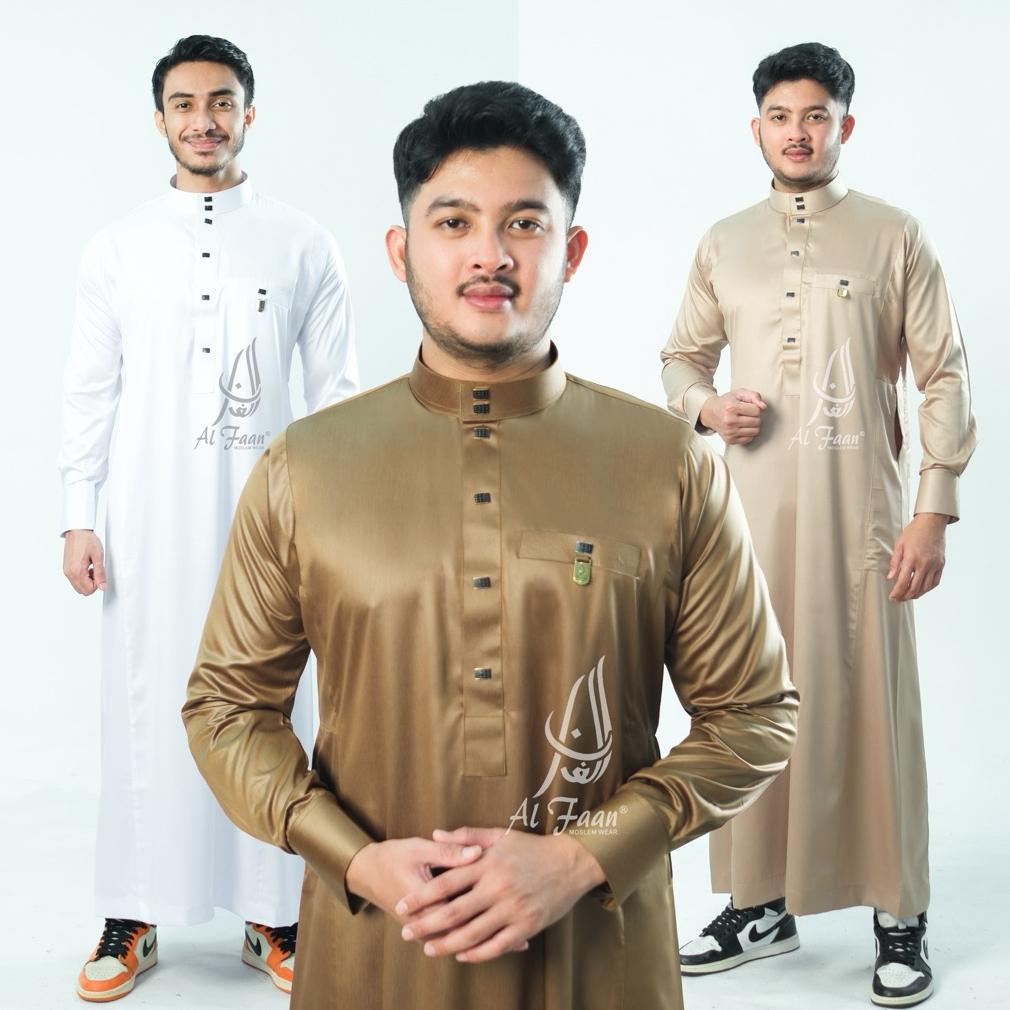 PREMIUM JUBAH GAMIS PRIA JUBAH SLIMFIT POLYESTER KOREA JUBAH PRIA MUSLIM GAMIS ALFAAN BUSANA MUSLIM 
