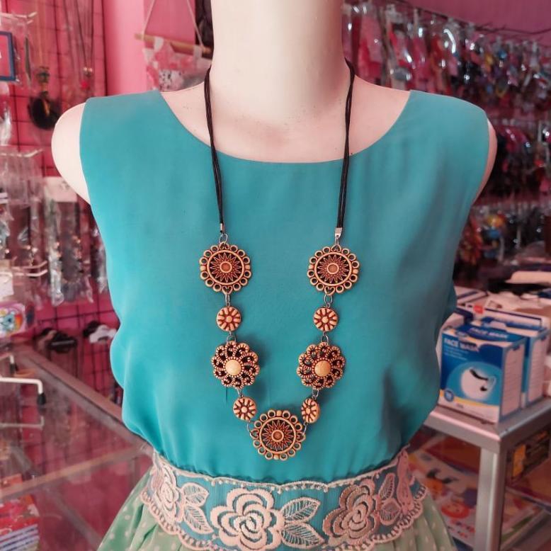 Termurah  Kalung Etnik Aksesoris Perempuan Kalung Hijab Tali Panjang Kalung Pesta