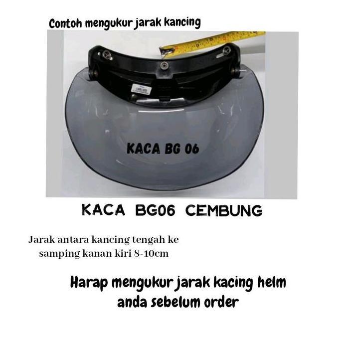 Byxc- Kaca Bogo 06 100% Original Asli Bogo Cembung Kaca Helm Bogo
