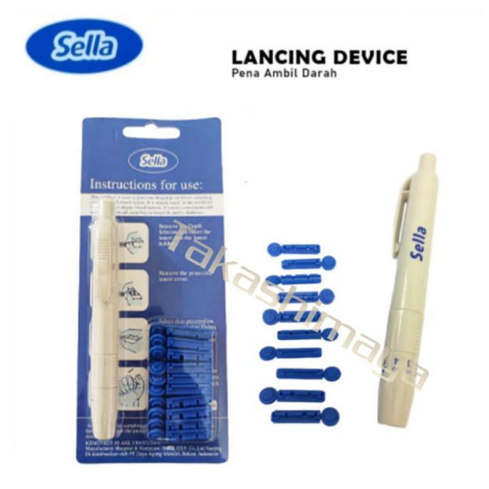 Ready [ BOX ] Sella Pen Lancing Device + Jarum Lancet