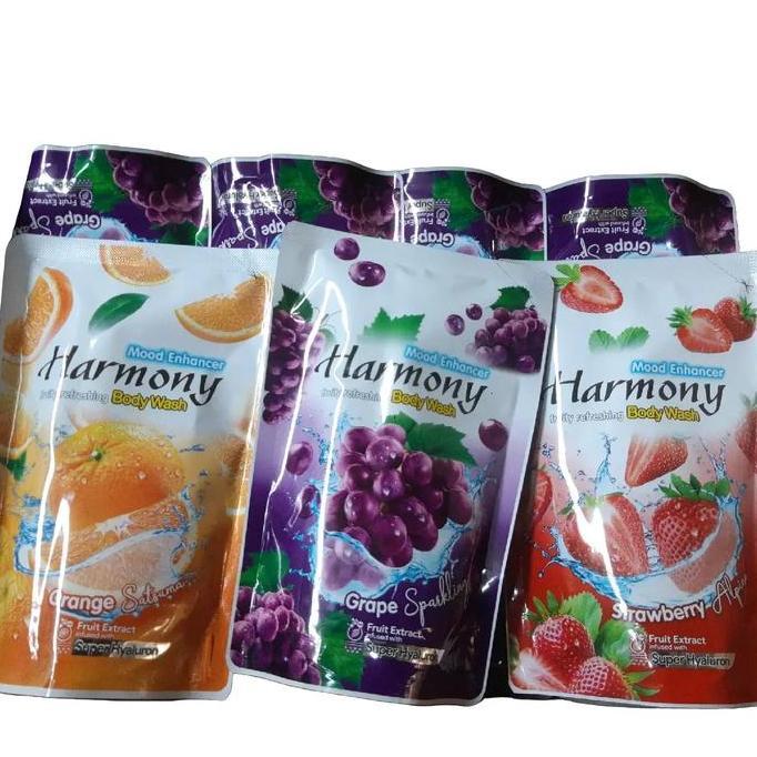 Bersih- 2 Pcs Harmony Sabun Mandi Cair 400Ml Sabun Mandi Aroma Buah