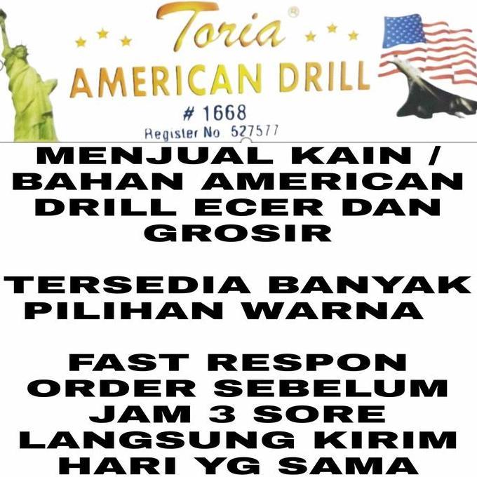 AMERICAN DRILL TORIA - GROSIR KAIN DRILL - BAHAN