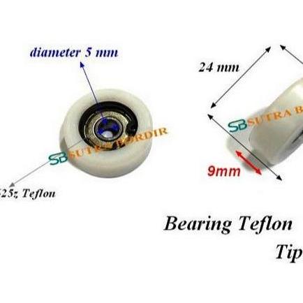 bearing 625z tipe D bearing telfon 625z bordir komputer Teflon Bearing Frame Mesin Bordir Komputer S