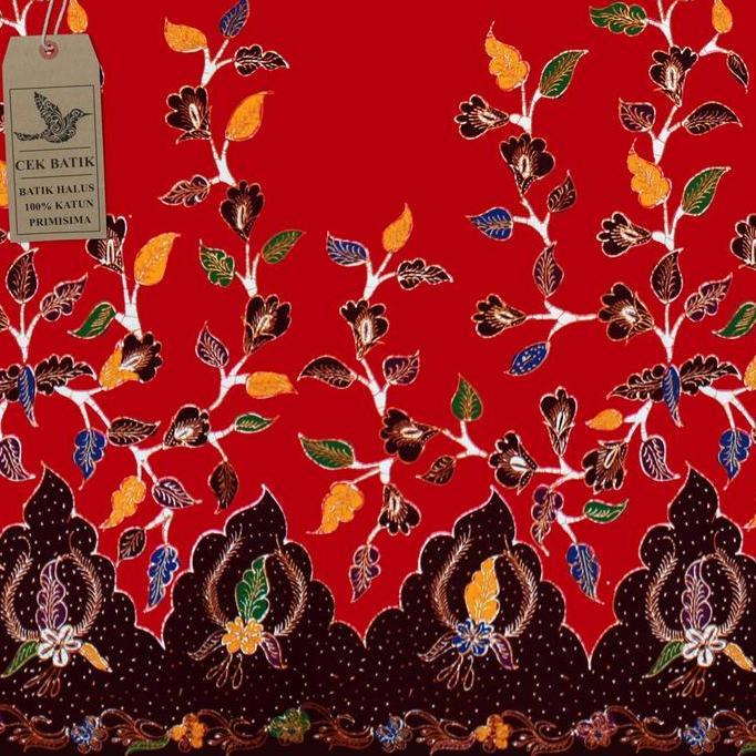 Kain Batik - Motif Pesona Bunga Madura Manis (Merah)
