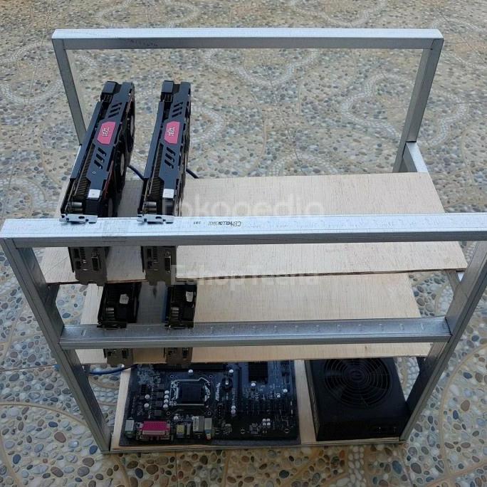 Rig Mining (Rak Menambang) Crypto 12 Vga + Alas
